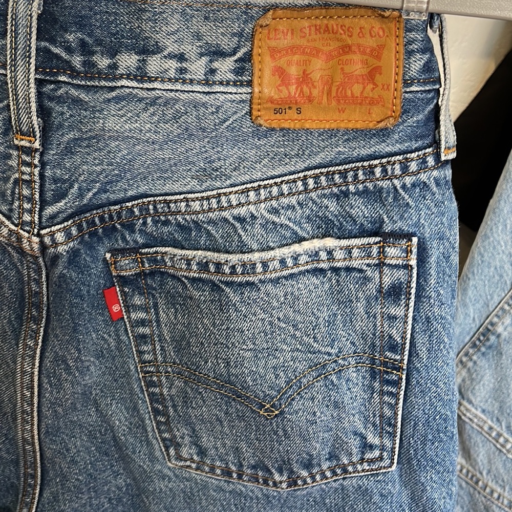 EUC Levi’s white oak cone denim 501 s skinny 28